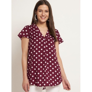 Curvydrobe Wine Polyester Women's Regular Top ( Pack of 1 ) - None