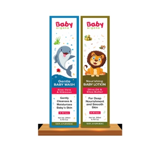 BabyOrgano Gentle Baby Wash & Nourishing Baby Lotion Combo