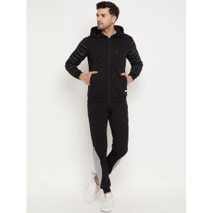 Wild West - Black Cotton Blend Regular Fit Printed Men''s Sports Tracksuit ( Pack of 1 ) - None