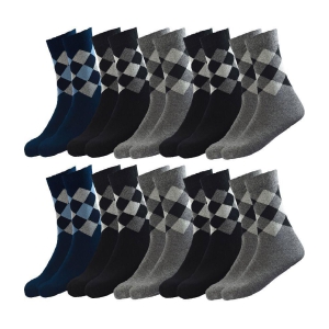 hicode - Blended Multicolor Mens Full Length Socks ( Pack of 10 ) - Multicolor