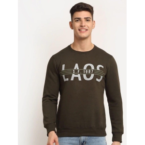 Rodamo  Men Olive Green Printed Sweatshirt