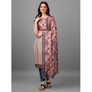 Straight Printed Round Neck Women Kurta Set-M