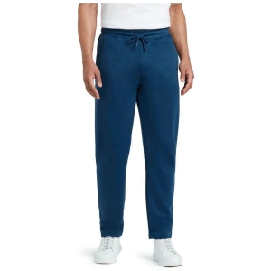 XYXX Blue Cotton Plain Trackpants Single - XL