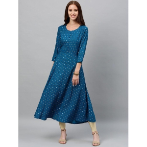 kipek-blue-rayon-womens-flared-kurti-pack-of-1-none