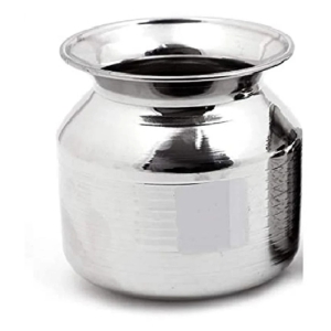 Dynore Mataka/Kalash/Lota Steel Silver Water Container ( Set of 1 ) - Silver