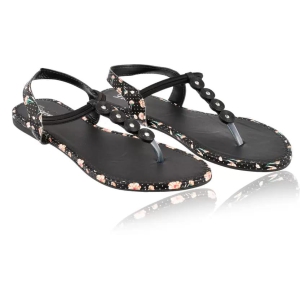 Women Black Flats Sandal