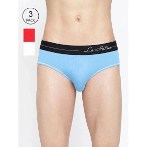 La Intimo Multicolor Cotton Mens Briefs ( Pack of 3 ) - None