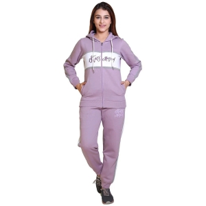 Wild West Purple Fleece Self Design Tracksuit - Pack of 1 - None