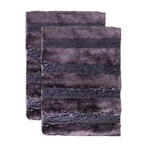 38X58 CM Silky Bathmat Online | Crown Home-Set Of 4 / Blue