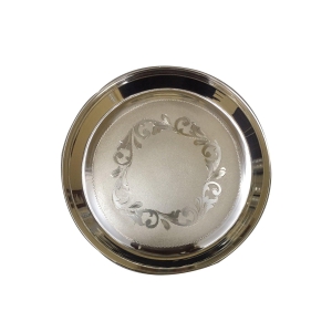 Silver Frosting Finish Quarter Plate IJSH031