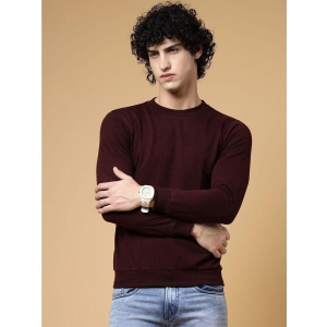 Rigo Fleece Round Neck Mens Sweatshirt - Wine ( Pack of 1 ) - None