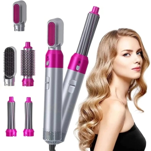 5 in 1 Hot Air Styler Hair Dryer Comb Multi functional Styling Tool for Curly Hair