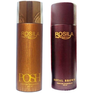 ROSILA - POSH &ROYAL BROWN DEODORANT ,200ML EACH Deodorant Spray for Unisex 400 ml ( Pack of 2 )