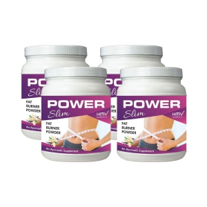 HMV Herbals Power Slim- Herbal Fat Loss Vanilla Powder 400 gm Pack Of 4