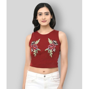 saakaa-maroon-polyester-womens-crop-top-pack-of-1-xl