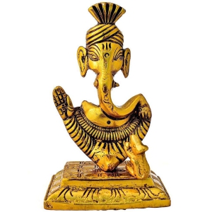 Green Tales - Brass Lord Ganesha Idol ( 14 cm )