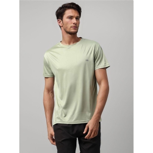 UrbanMark Polyester Regular Fit Solid Half Sleeves Mens T-Shirt - Olive ( Pack of 1 ) - None