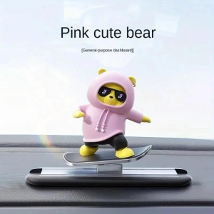 Cartoon Skateboard Bear Decoration for Car