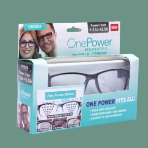 New AUTO FOCUS  One Power Readers - AS SEEN ON TV! - Read Small Print and Computer Screens - no Changing Glasses - Flex Focus Optics - Reading Glasses for Men &  Women