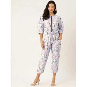 Desginer Off White Linen Jumpsuit-S