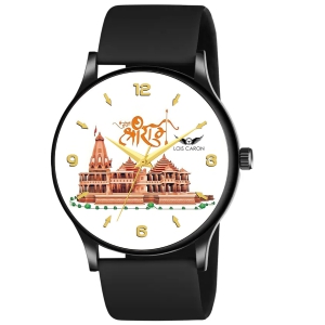 Ayodhya Mandir watch || Ram ji watch || ayodhya mandir watch || rama watch || Long Lasting Black Slim Case and High Quality Smart watch''s Strap Analog Watch - For Men || watch for men || watch fo