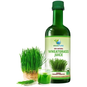 Vedapure Pure & Natural Wheatgrass Juice For Immunity, Skin, Ayurvedic Juice for Detoxification, No Added Sugar & Flavours 500 ML