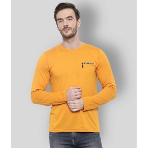 Glito - Yellow Cotton Blend Regular Fit  Mens T-Shirt ( Pack of 1 ) - None