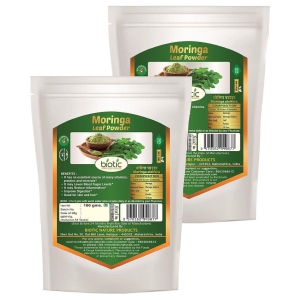 Biotic Moringa Leaf Powder (Moringa Oliefera) Powder 200 gm Pack of 2