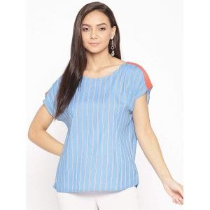 PORSORTE BLUE Strip Blouse-XL