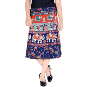 Sttoffa Cotton Wrap Skirt - Blue - 26