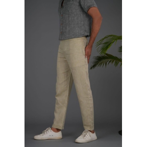 Men Light Brown Solid Hemp Ultimate Yoga Pant