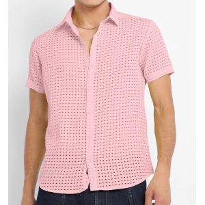 Pink Designer And Stylish Shirt For Men-XXL-44 / Pink