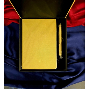 LUXOR YELLOW DIARY WITH PEN-YELLOW / PAPER / MODERN