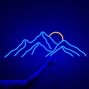 Radiant - Mountain Neon Sign-2 x 2 Ft