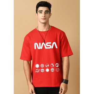 Nasa Red Oversized T-shirts By Offmint-XL / Red