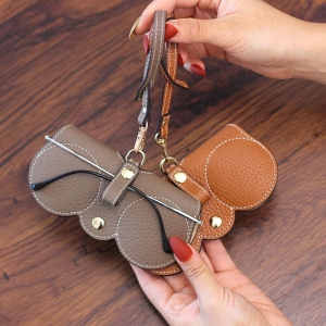 Soft Leather Sunglasses Bag