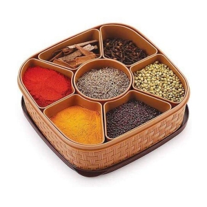 Green Tales - Spice Masala Box Plastic Assorted Spice Container ( Set of 1 ) - Assorted