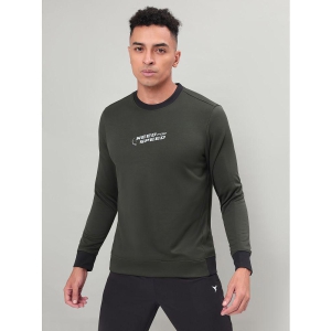 Technosport Olive Polyester Men's Running Sweatshirt ( Pack of 1 ) - 2XL