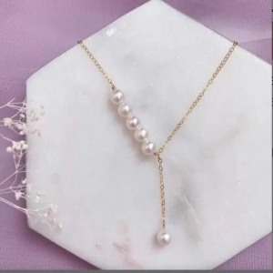 Pearl Necklace - KUCAH-Free Size / Rose Gold