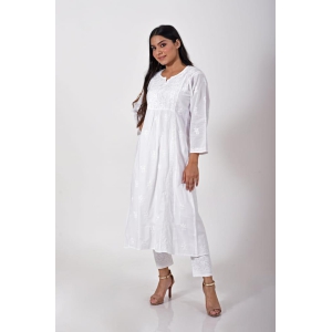 Ladies New Fashion Cotton Hand Chikankari Kurti