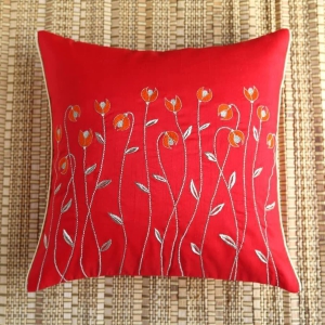 ans-red-waving-flowers-emb-cushion-cover-with-gold-piping-at-sides