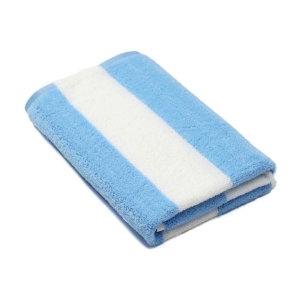 URBAN MAGIC - Cotton Blue Colorblock Bath Towel ( 67x140 ) cm Below 300 -GSM ( Pack of 1 ) - Blue