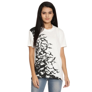 Wolfpack Bats White Printed Women T-Shirt-XS