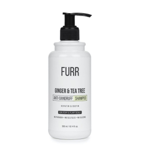 furr-ginger-tea-tree-anti-dandruff-shampoo-300-ml-blocks-dht-reduces-hair-fall-for-all-hair-types-sulhate-paraben-free-vegan-creulty-free