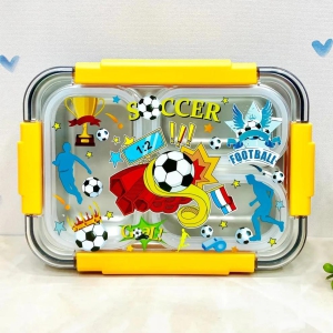 Super Shine Stainless Steel Lunch Box-Football