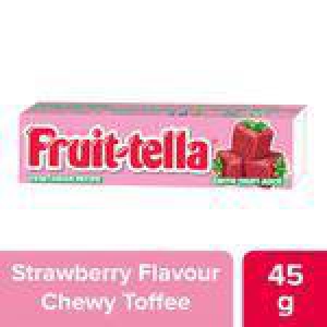 Fruit-Tella Chewy Toffee Stick - Strawberry Flavour, 45 G