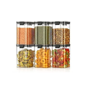 SR Air Tight Containers for Kitchen Storage Set, Bpa Container for Kitchen Storage Set, Kitchen Organizer and Kitchen Storage 1100Ml (Pack of 6)