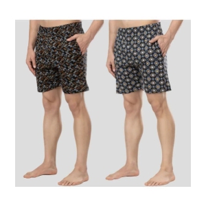 Zeffit Multicolor Cotton Mens Shorts ( Pack of 2 ) - None