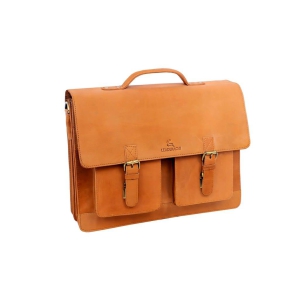 LEADERACHI Hunter Leather Cossbody Briefcase