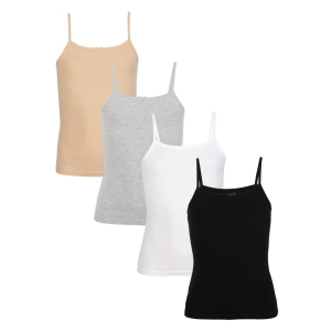 Girl's Multicolor Cami vests Pack of 4-15-16 years